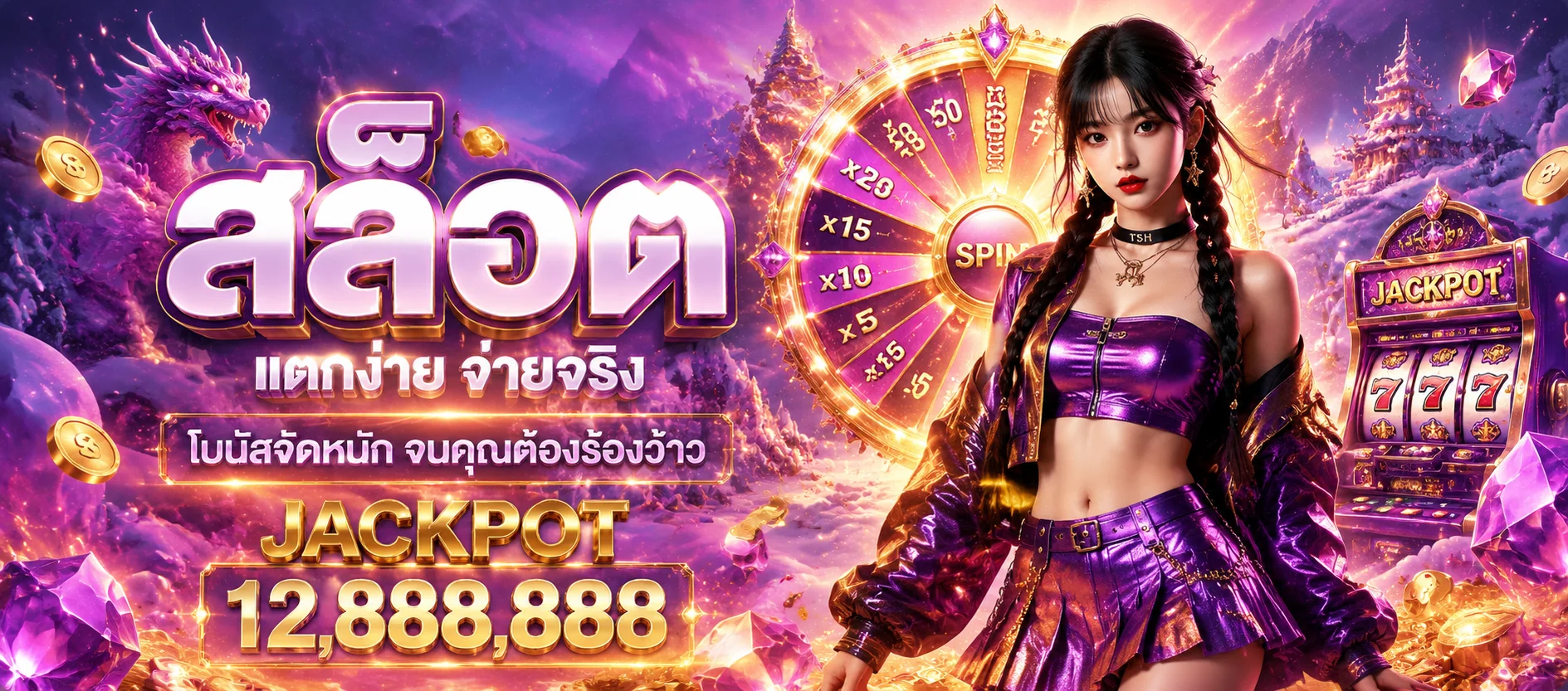 แบนเนอร์รวมเกมของ teddybear889 ทั้งสล็อต คาสิโน บอล หวย